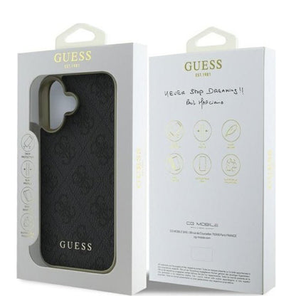 Futrola za Apple iPhone 16, Guess, 4G Charm, Crna