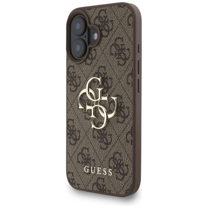 Futrola za Apple iPhone 16, Guess, 4G Classic Logo with Strap, Braon