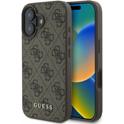 Futrola za Apple iPhone 16, Guess, 4G Classic, Braon