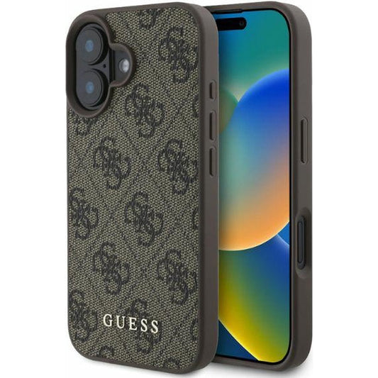 Futrola za Apple iPhone 16, Guess, 4G Classic, Braon