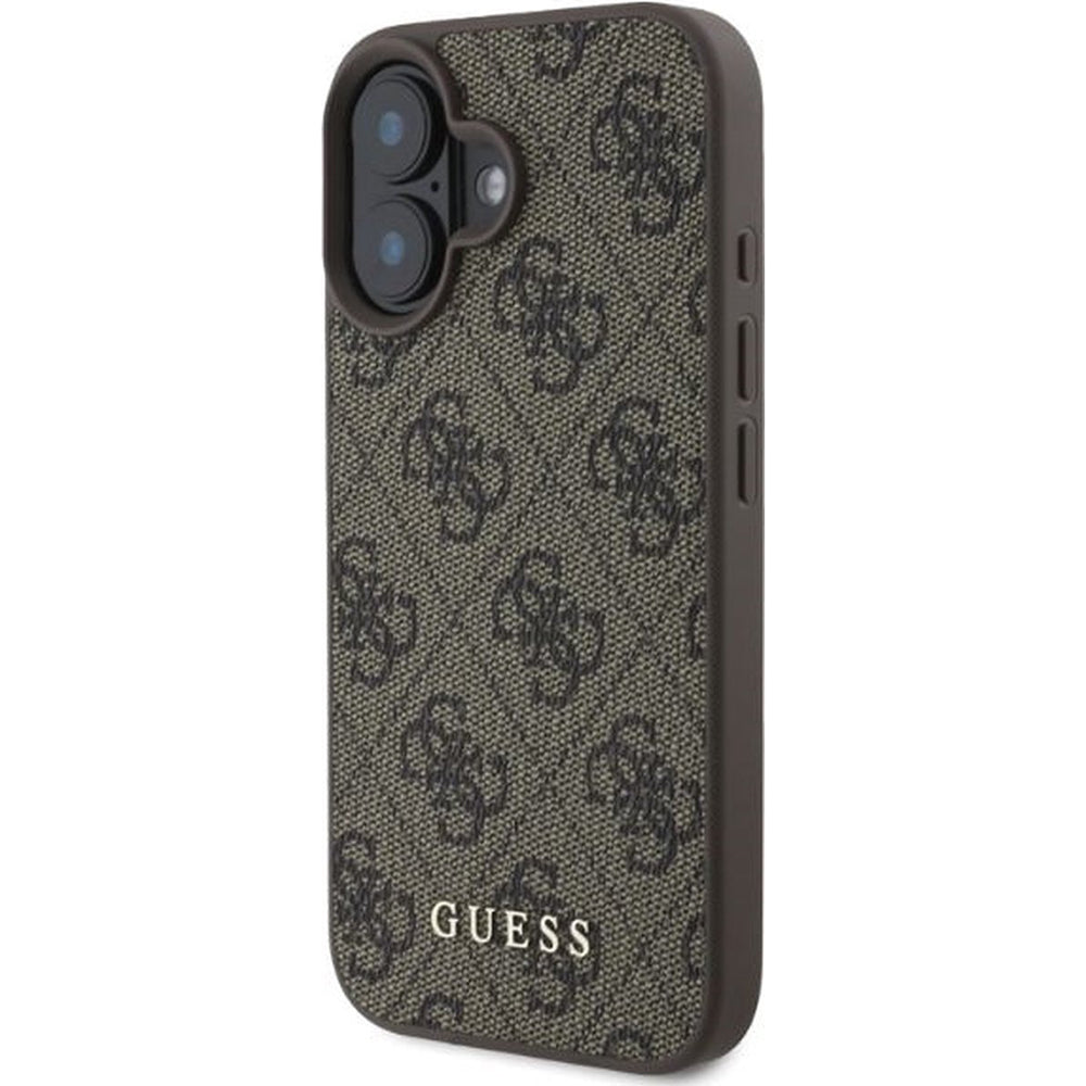 Futrola za Apple iPhone 16, Guess, 4G Classic, Braon