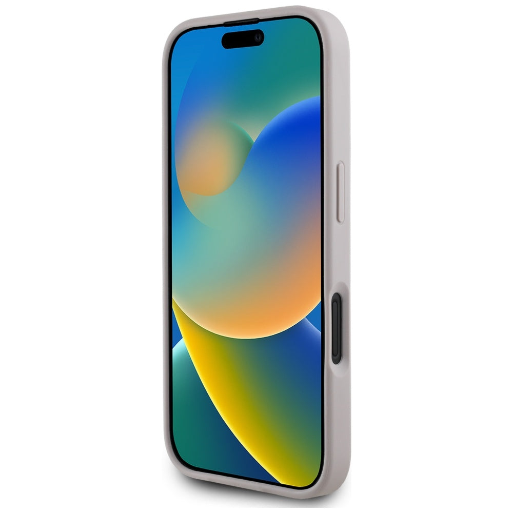 Futrola za Apple iPhone 16, Guess, 4G Grained Roses Big Logo, Ljubičasta