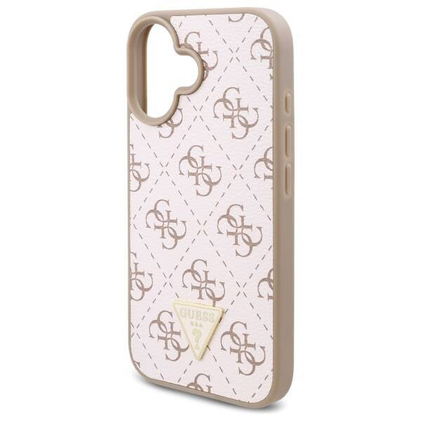 Futrola za Apple iPhone 16, Guess, 4G Triangle Logo, Bela