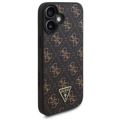 Futrola za Apple iPhone 16, Guess, 4G Triangle Logo, Crna