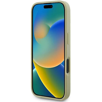 Futrola za Apple iPhone 16, Guess, Fixed Glitter Big 4G, Zlatna