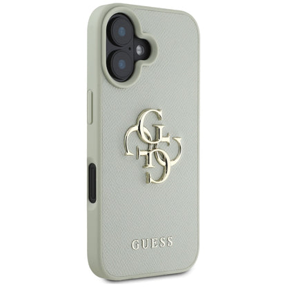 Futrola za Apple iPhone 16, Guess, Grained Big 4G Logo Small Classic Logo, Zelena