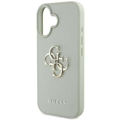 Futrola za Apple iPhone 16, Guess, Grained Big 4G Logo Small Classic Logo, Zelena