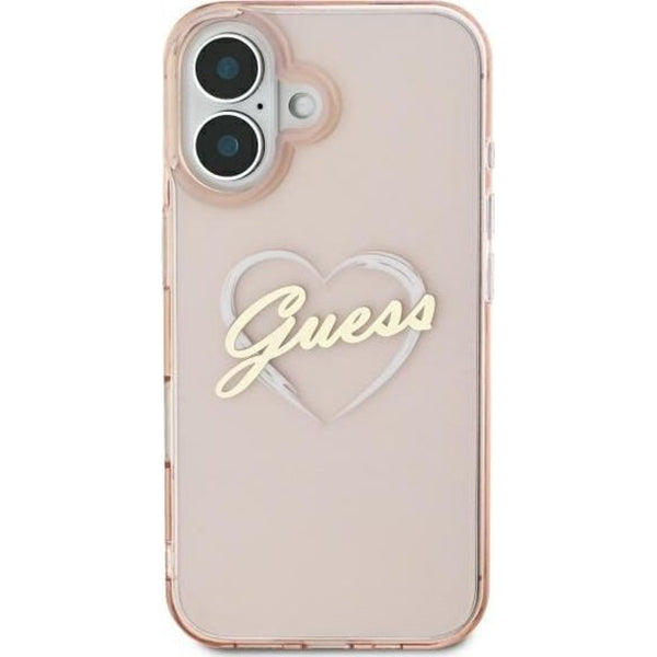 Futrola za Apple iPhone 16, Guess, IML Heart, Roze
