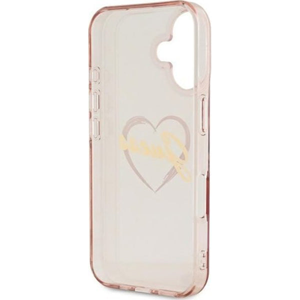 Futrola za Apple iPhone 16, Guess, IML Heart, Roze