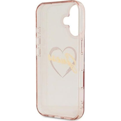 Futrola za Apple iPhone 16, Guess, IML Heart, Roze