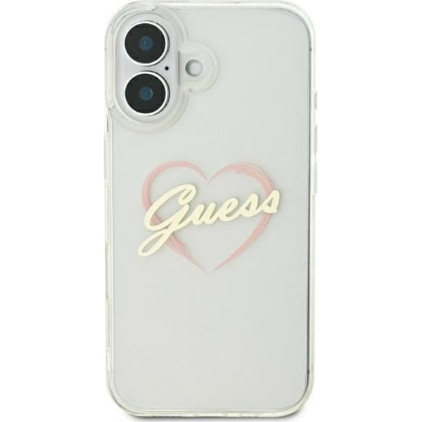 Futrola za Apple iPhone 16, Guess, IML Heart, Providna