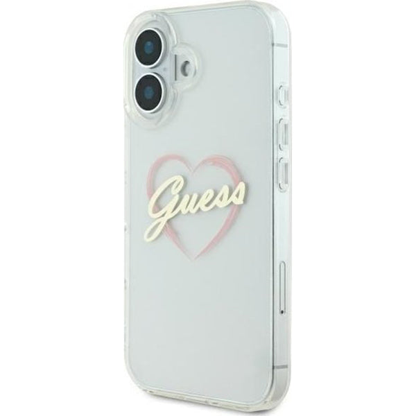 Futrola za Apple iPhone 16, Guess, IML Heart, Providna