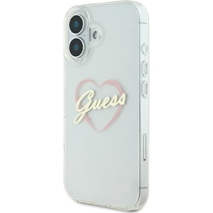 Futrola za Apple iPhone 16, Guess, IML Heart, Providna