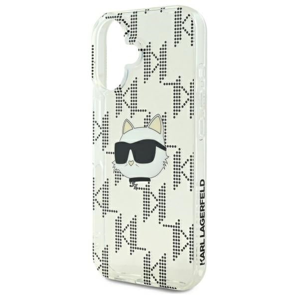 Futrola za Apple iPhone 16, Karl Lagerfeld, IML Luxury Electroplated Choupette's Head, Transparentna
