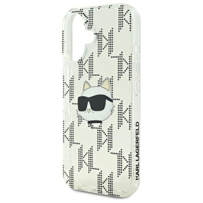 Futrola za Apple iPhone 16, Karl Lagerfeld, IML Luxury Electroplated Choupette's Head, Transparentna