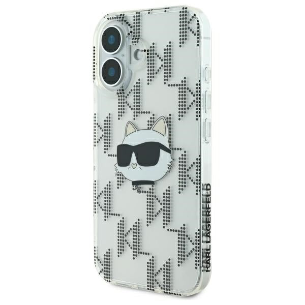 Futrola za Apple iPhone 16, Karl Lagerfeld, IML Luxury Electroplated Choupette's Head, Transparentna