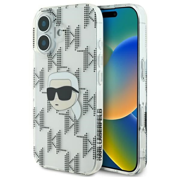 Futrola za Apple iPhone 16, Karl Lagerfeld, IML Luxury Electroplated Karl's Head, Providna