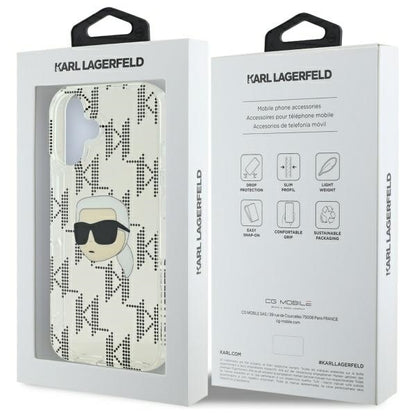 Futrola za Apple iPhone 16, Karl Lagerfeld, IML Luxury Electroplated Karl's Head, Providna