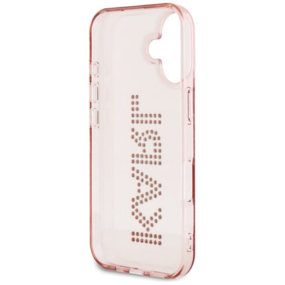 Futrola za Apple iPhone 16, Karl Lagerfeld, IML Rhinestones Pink Logo, Roze