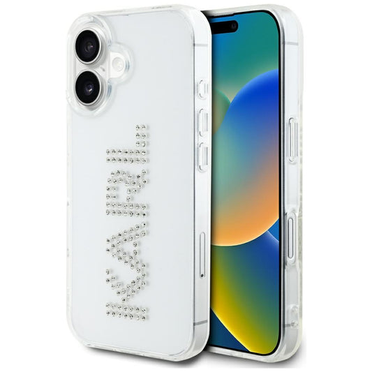 Futrola za Apple iPhone 16, Karl Lagerfeld, IML Rhinestones Transparent Logo, Transparentna