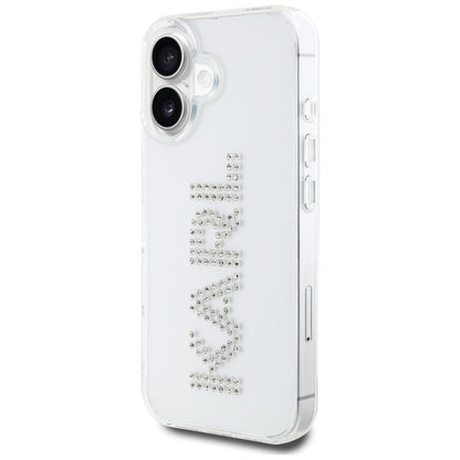 Futrola za Apple iPhone 16, Karl Lagerfeld, IML Rhinestones Transparent Logo, Transparentna