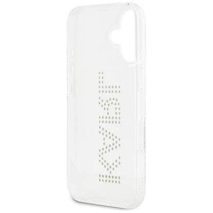 Futrola za Apple iPhone 16, Karl Lagerfeld, IML Rhinestones Transparent Logo, Transparentna