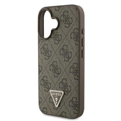 Futrola za Apple iPhone 16 Plus, Guess, 4G Triangle Strass, Braon