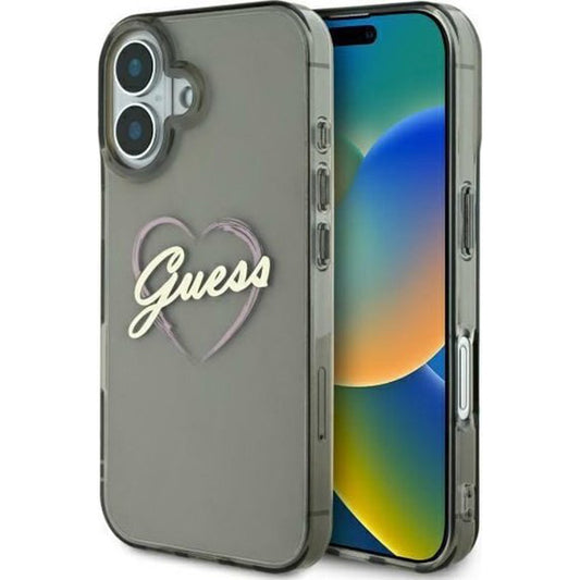 Futrola za Apple iPhone 16 Plus, Guess, IML Heart, Crna