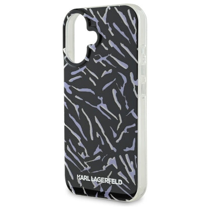 Futrola za Apple iPhone 16 Plus, Karl Lagerfeld, Zebra with Cord Strap, Ljubičasta