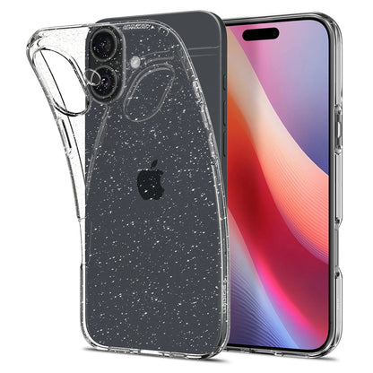 Futrola za Apple iPhone 16 Plus, Spigen, Liquid Crystal Glitter, Transparentna