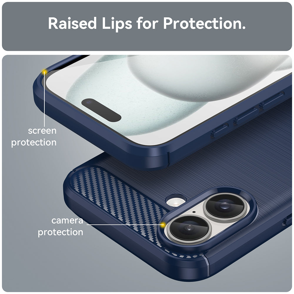 Futrola za Apple iPhone 16 Plus, Techsuit, Karbon, Plava