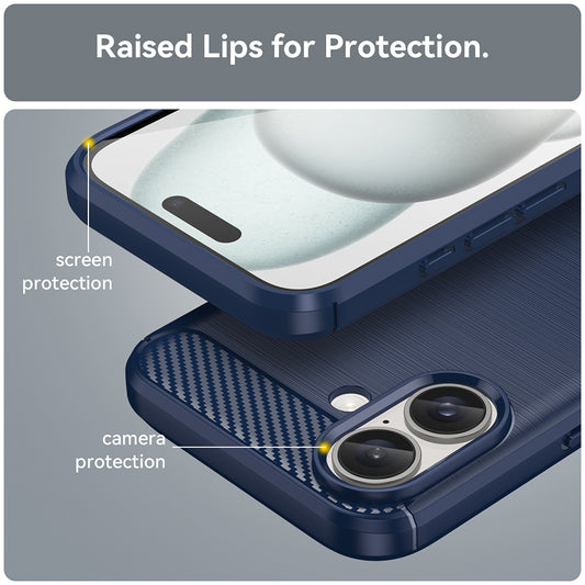 Futrola za Apple iPhone 16 Plus, Techsuit, Karbon, Plava