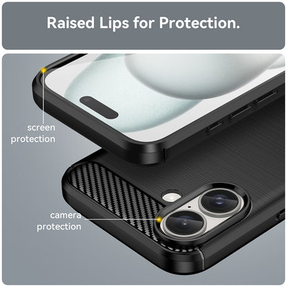 Futrola za Apple iPhone 16 Plus, Techsuit, Karbon, Crna