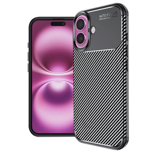 Futrola za Apple iPhone 16 Plus, Techsuit, CarbonFiber, Crna