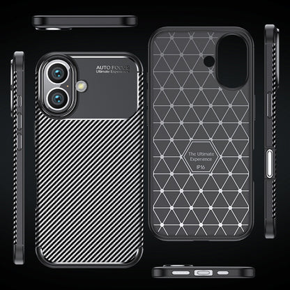 Futrola za Apple iPhone 16 Plus, Techsuit, CarbonFiber, Crna