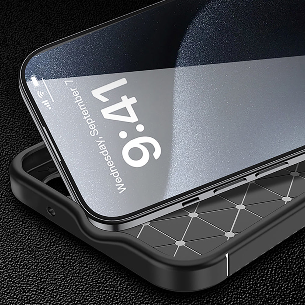 Futrola za Apple iPhone 16 Plus, Techsuit, CarbonFiber, Crna