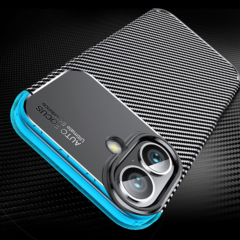 Futrola za Apple iPhone 16 Plus, Techsuit, CarbonFiber, Crna