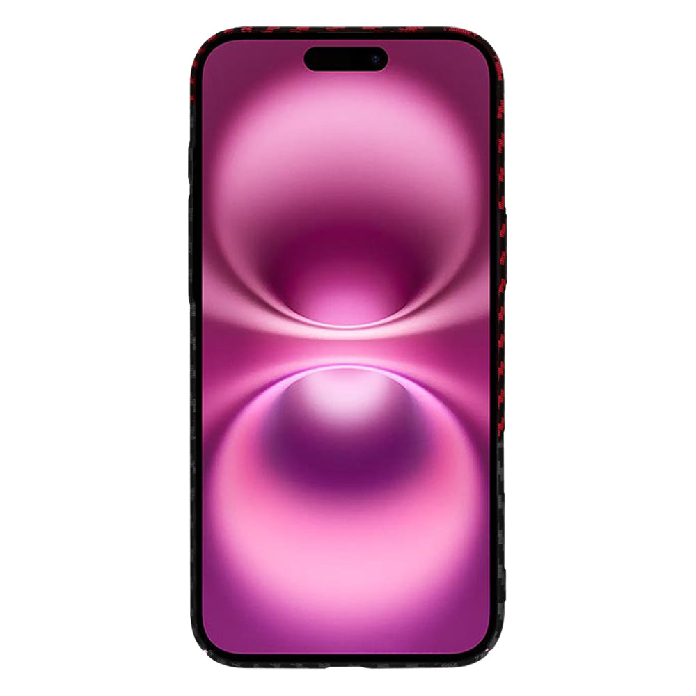 Futrola za Apple iPhone 16 Plus, Techsuit, Carbonite FiberShell, Crno Crvena