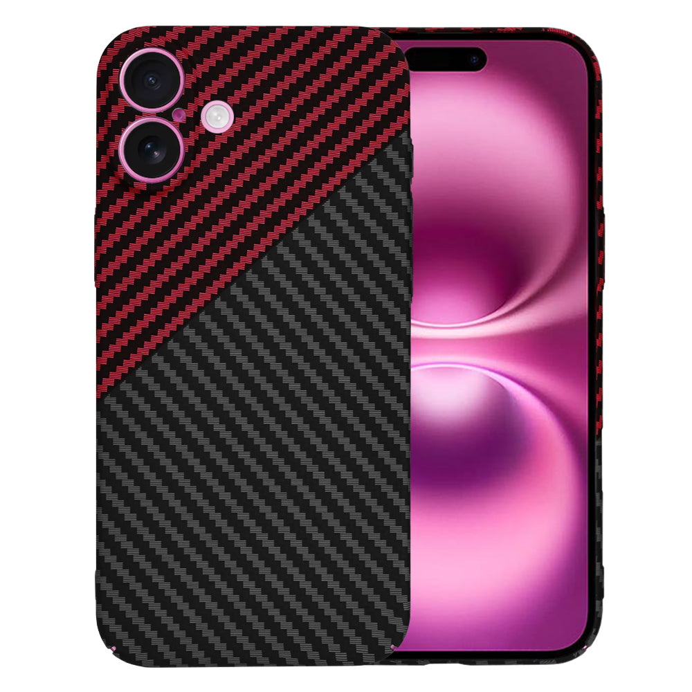 Futrola za Apple iPhone 16 Plus, Techsuit, Carbonite FiberShell, Crno Crvena