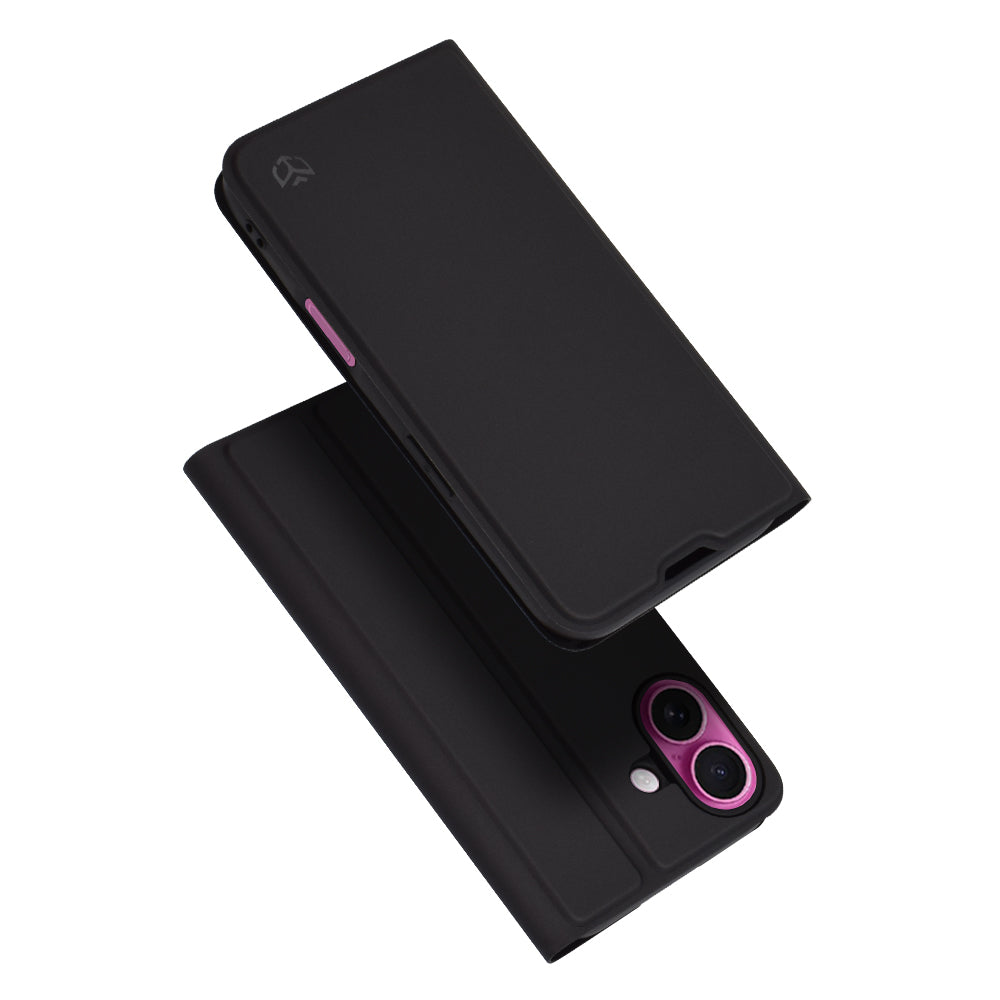 Futrola za Apple iPhone 16 Plus, Techsuit, Magskin Book, Crna