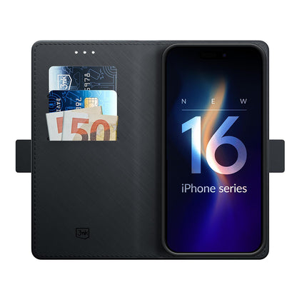 Futrola za Apple iPhone 16 Pro, 3MK, Wallet, Crna