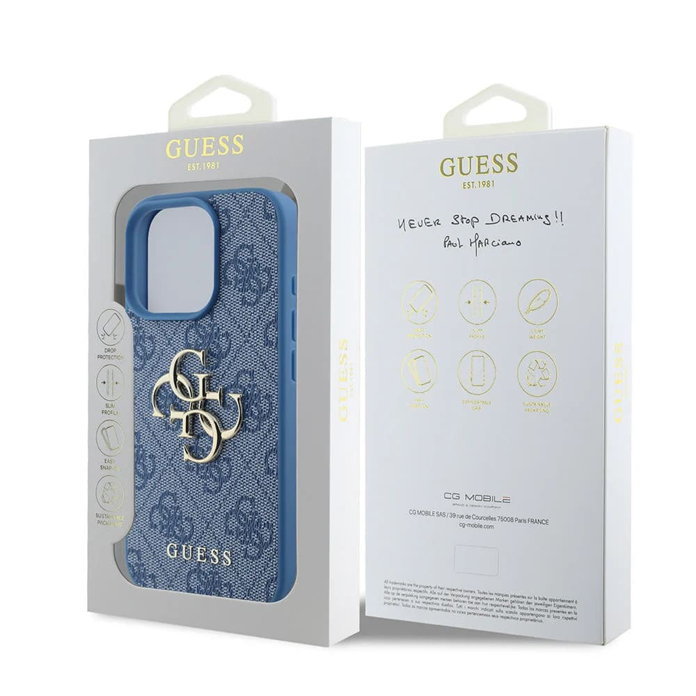 Futrola za Apple iPhone 16 Pro, Guess, 4G Big Logo, Plava