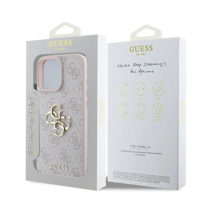 Futrola za Apple iPhone 16 Pro, Guess, 4G Big Logo, Roze