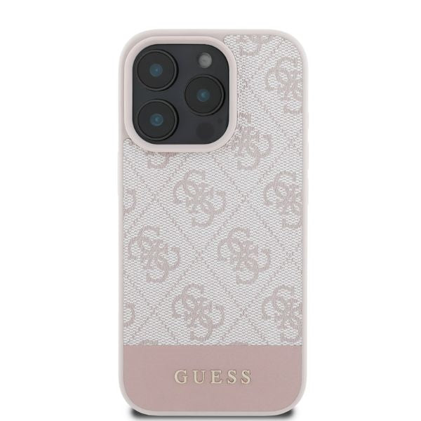 Futrola za Apple iPhone 16 Pro, Guess, 4G Bottom Stripe, Roze