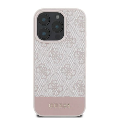 Futrola za Apple iPhone 16 Pro, Guess, 4G Bottom Stripe, Roze