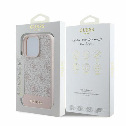 Futrola za Apple iPhone 16 Pro, Guess, 4G Bottom Stripe, Roze