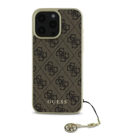 Futrola za Apple iPhone 16 Pro, Guess, 4G Charm, Braon