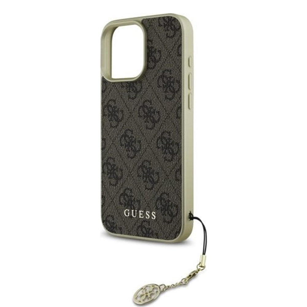 Futrola za Apple iPhone 16 Pro, Guess, 4G Charm, Braon