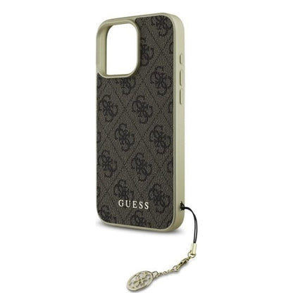 Futrola za Apple iPhone 16 Pro, Guess, 4G Charm, Braon