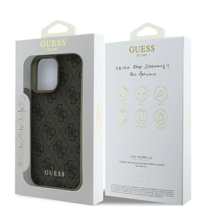 Futrola za Apple iPhone 16 Pro, Guess, 4G Charm, Braon
